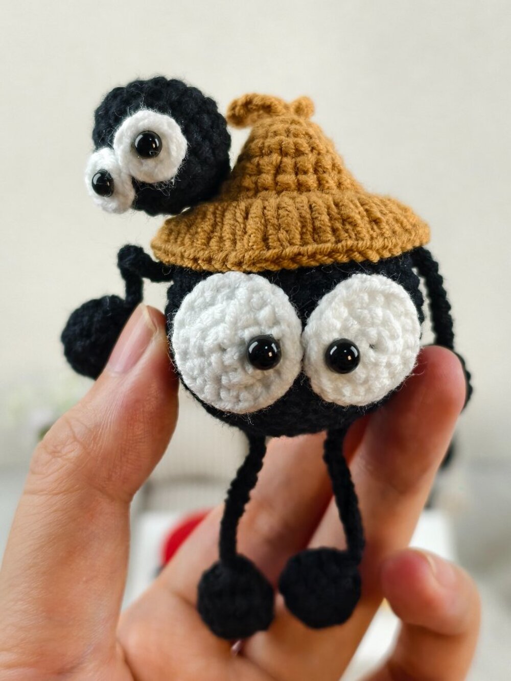 Handmade Amigurumi Crochet Soot Sprites With Mini Soot Sprites Plushie